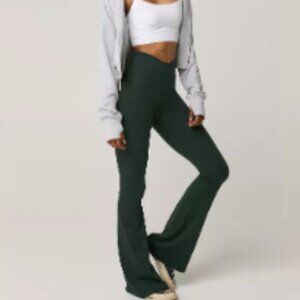 OFFLINE By Aerie Real Me High Waisted Crossover Flare Legging - Green